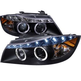 2006-2008 BMW E90 3-Series 4DR Sedan R8 Black Projector Headlights - 2LHP-E9005J