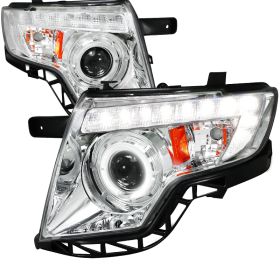 2007-2010 Ford Edge Halo Chrome Projector Headlights - 2LHP-EDG07-TM
