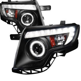 2007-2010 Ford Edge Halo Black Projector Headlights - 2LHP-EDG07JM-TM