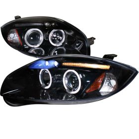 2006-2011 Mitsubishi Eclipse Halo Gloss-Black-Smoke Projector Headlights - 2LHP-
