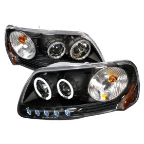 1997-2003 Ford F150 Black Halo Projector Headlights - 2LHP-F150971PCJM-KS