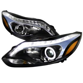 2012-2014 Ford Focus R8 Black Projector Headlights - 2LHP-FOC12JM-8-RS