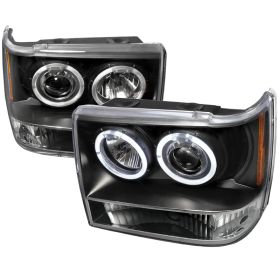 1993-1998 Jeep Grand Cherokee Halo LED Black Projector Headlights - 2LHP-GKEE93J