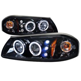 2000-2005 Chevy Impala Halo Gloss-Black-Smoke Projector Headlights - 2LHP-IPA00G