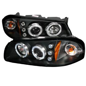 2000-2005 Chevy Impala Halo LED Black Projector Headlights - 2LHP-IPA00JM-TM