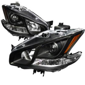 2009-2011 Nissan Maxima Black Projector Headlights - 2LHP-MAX09JM-DP