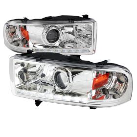 1994-2001 Dodge Ram Chrome Projector Headlights - 2LHP-RAM94-RS