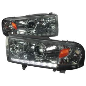 1994-2001 Dodge Ram Smoke Projector Headlights - 2LHP-RAM94G-RS