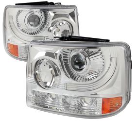 1999-2002 Chevy Silverado Chrome Projector Headlights - 2LHP-SIV991PC-ABM