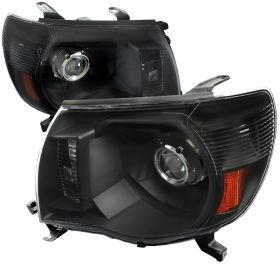 2005-2011 Toyota Tacoma Black Projector Headlights - 2LHP-TAC06JM-RS