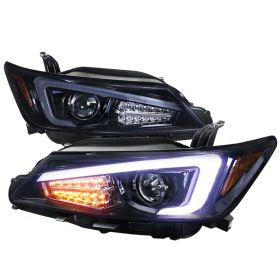 2011-2013 Scion TC Gloss-Black-Smoke LED Projector Headlights - 2LHP-TC11G-TM