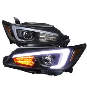 2011-2013 Scion TC Black LED Projector Headlights - 2LHP-TC11JM-TM