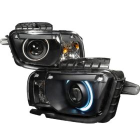 2010-2011 Chevy Camaro Black CCFL Halo Projector Headlights - 3LHP-CMR10JM-KS