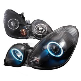 1998-2005 Lexus GS300/GS400 Black CCFL Halo Projector Headlights - 3LHP-GS30098J