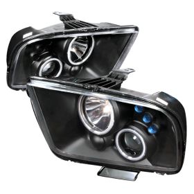 2005-2009 Ford Mustang Black CCFL Halo Projector Headlights - 3LHP-MST05JM-KS