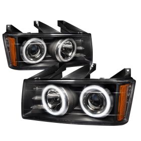 2004-2006 GMC Colorado/canyon Black CCFL Halo Projector Headlights - 4LHP-COL04J