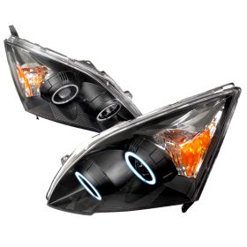 2007-2008 Honda CRV Black CCFL Halo Projector Headlights - 4LHP-CRV07JM-KS