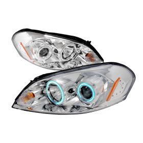 2006-2015 Chevy Monte Carlo Chrome CCFL Halo Projector Headlights - 4LHP-IPA06-K