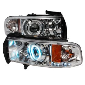 1994-2001 Dodge Ram 1500 Chrome CCFL Halo Projector Headlights - 4LHP-RAM94-KS