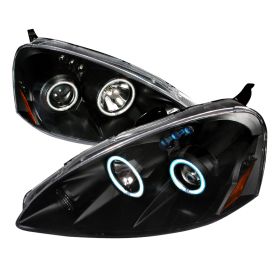 2005-2006 Acura RSX Black CCFL Halo Projector Headlights - 4LHP-RSX05JM-KS