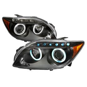 2005-2010 Scion TC Black CCFL Halo Projector Headlights - 4LHP-TC05JM-KS