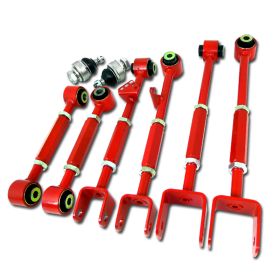 2008-2010 Honda Accord Red 8PC Camber Kit Front + Rear - CAM-2ACD08