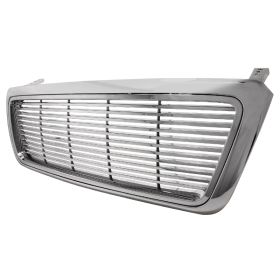 2004-2008 Ford F150 1PC Billet Grille Chrome - SDT-HBG-F150041PCC-GG