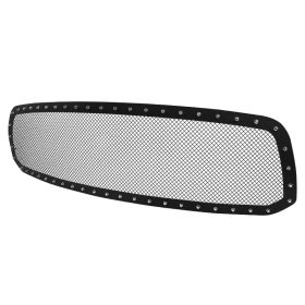 2013-2014 Dodge Ram 1500 Steel/Black Rivet Front Grille Insert  - HBG-RAM1315BKSS-YH