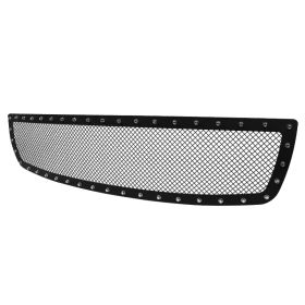 2003-2006 GMC Sierra 1500 Steel/Black Rivet Front Grille Insert  - HBG-SIE0315BKSS-YH