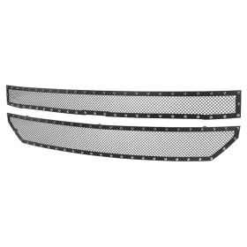 2016-2018 Chevrolet Silverado 1500 Rivet Front Grille Insert  - HBG-SIV1615BKSS2P-YH