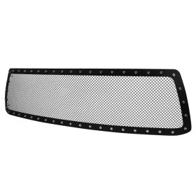 2010-2013 Toyota Tundra Steel/Black Rivet w/o Logo Front Grille Insert  - HBG-TUN10BKSS-YH
