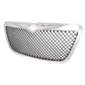2011-2017 Chrysler 300/300C Mesh w/Wing Logo Grille Chrome - SDT-HG-300C11C