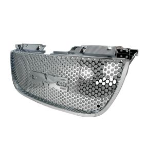 2007-2011 GMC Yukon Punch-Hole Mesh Grille Chrome - SDT-HG-DEN07CO