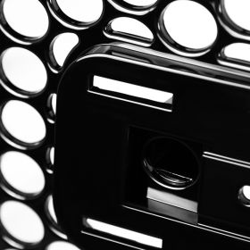 2007-2013 GMC Sierra 1500 Gloss Black Round-Hole Front Grille  - HG-GMC07JMO