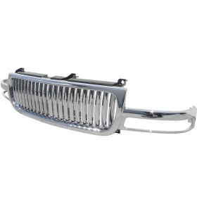 1999-2002 GMC Sierra Vertical Grille Chrome - SDT-HG-GMC99CVT