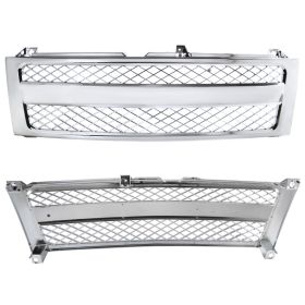 1999-2002 Chevrolet Silverado 1500 Chrome Conversion Mesh Front Grille  - HG-SIV99CVT-V2-RS