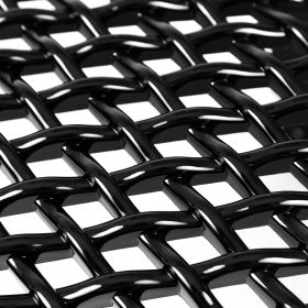 2005-2011 Toyota Tacoma Gloss Black Mesh Front Grille  - HG-TAC05JM-JL