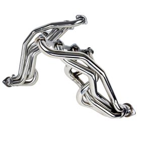 1996-1998 Ford Mustang GT 4.6L Coupe Polished 2PC Exhaust Header - HH4-MST96V8-D