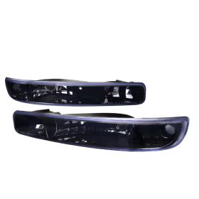 1999-2005 GMC Sierra Gloss-Black-Smoke Bumper Lights-LB-GMC99G-TM