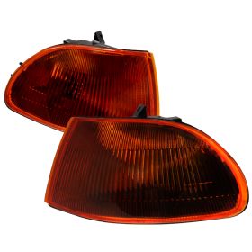 1992-1995 Honda Civic 4DR Sedan Smoke/Amber Corner Lights-LC-CV924GA-RS