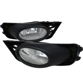 2009-2012 Honda Civic 4DR Sedan Clear/Chrome Euro Fog Lights-LF-CV094OEM-RS