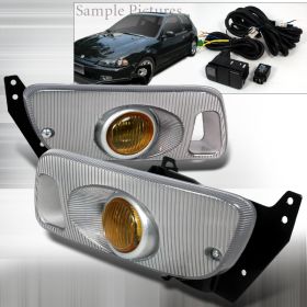 1992-1995 Honda Civic Yellow OEM Fog Lights-LF-CV923AMOEM