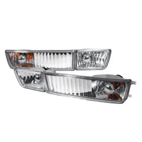 1993-1998 VW Golf Clear/Chrome OEM Fog Lights-LF-GLF93-TM