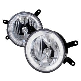2005-2009 Ford Mustang Clear/Chrome Halo Fog Lights-LF-MST05H-TM