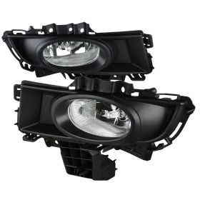 2007-2008 Mazda 3 4DR Sedan Clear/Chrome Euro Fog Lights-LF-MZ3074COEM-HZ