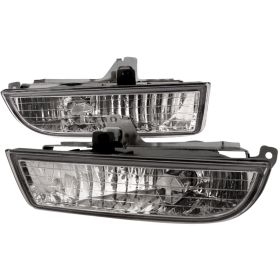 1997-2001 Honda Prelude Clear/Chrome OEM Fog Lights-LF-PL97C-RS