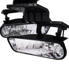 1999-2002 Chevy Silverado Clear/Chrome Euro Fog Lights-LF-SIV99COEM-HZ