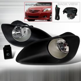 2006-2009 Toyota Yaris 4DR Sedan Clear/Chrome OEM Fog Lights-LF-YAR064OEM
