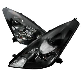 2000-2005 Toyota Celica Black Halo Projector Headlights - LHP-CEL00JM-KS