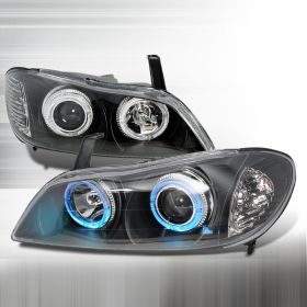 2002-2004 Infiniti i35 Black Halo Projector Headlights - LHP-I3000JM-KS